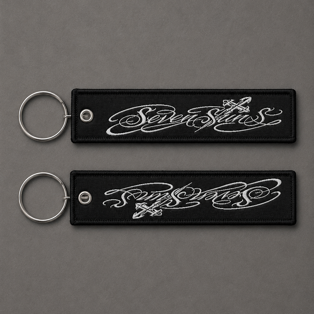 Cursive Cross Key-Tags